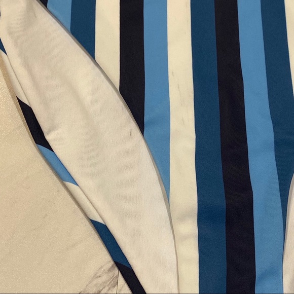 New! Chelsea28 Stripe High Waisted Bikini Bottoms - Picture 6 of 11